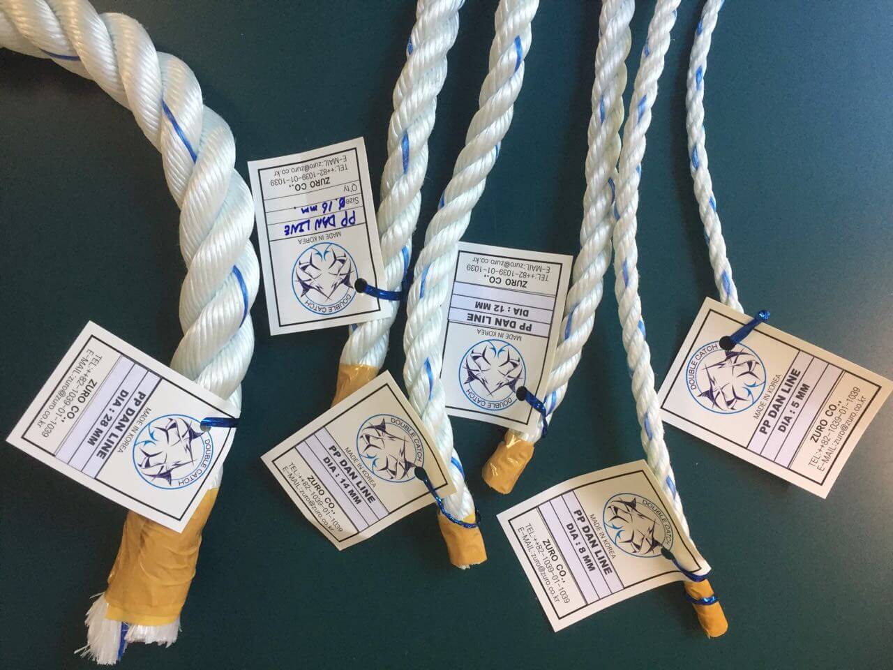 Polypropylene Ropes Blue and White