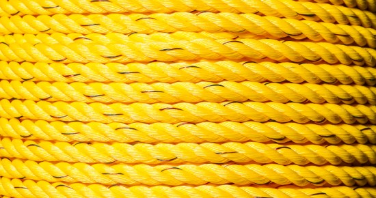 Yellow and Black Polypropylene Ropes